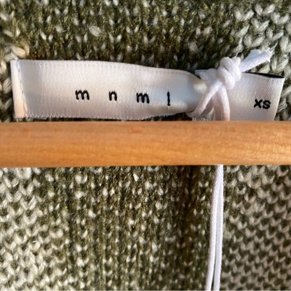 MNML Green/cream zebra cardigan NWT - Picture 3 of 8